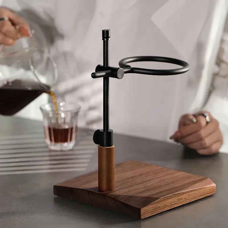 MHW-3BOMBER Drip Station – Adjustable Pour-Over Stand with Walnut Base