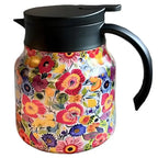 Floral Thermal Bottle with Tea Infuser – 800ml Stainless Steel Flask