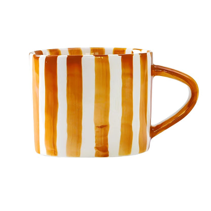 Artisanal Ceramic Mug & Saucer Set – Matcha Green & Golden Honey