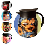 Floral Thermal Bottle with Tea Infuser – 800ml Stainless Steel Flask
