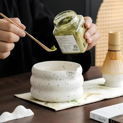 Matcha Tea Set – 7 Pieces Handcrafted Ceramic & Bamboo Set