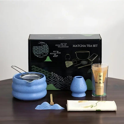 Matcha Tea Set – 7 Pieces Handcrafted Ceramic & Bamboo Set