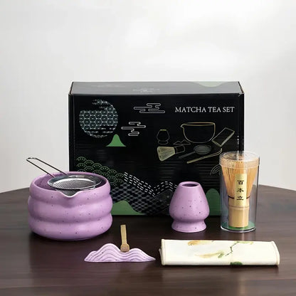 Matcha Tea Set – 7 Pieces Handcrafted Ceramic & Bamboo Set