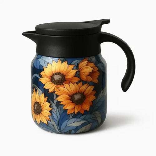 Floral Thermal Bottle with Tea Infuser – 800ml Stainless Steel Flask