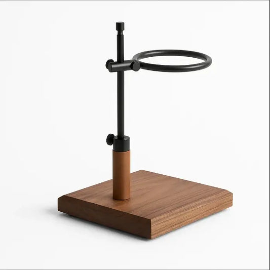 MHW-3BOMBER Drip Station – Adjustable Pour-Over Stand with Walnut Base