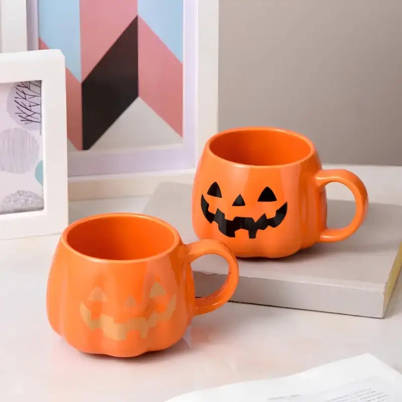 Pumpkin Smile Ceramic Mug – 400ml Halloween Edition