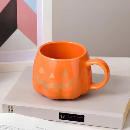 Pumpkin Smile Ceramic Mug – 400ml Halloween Edition