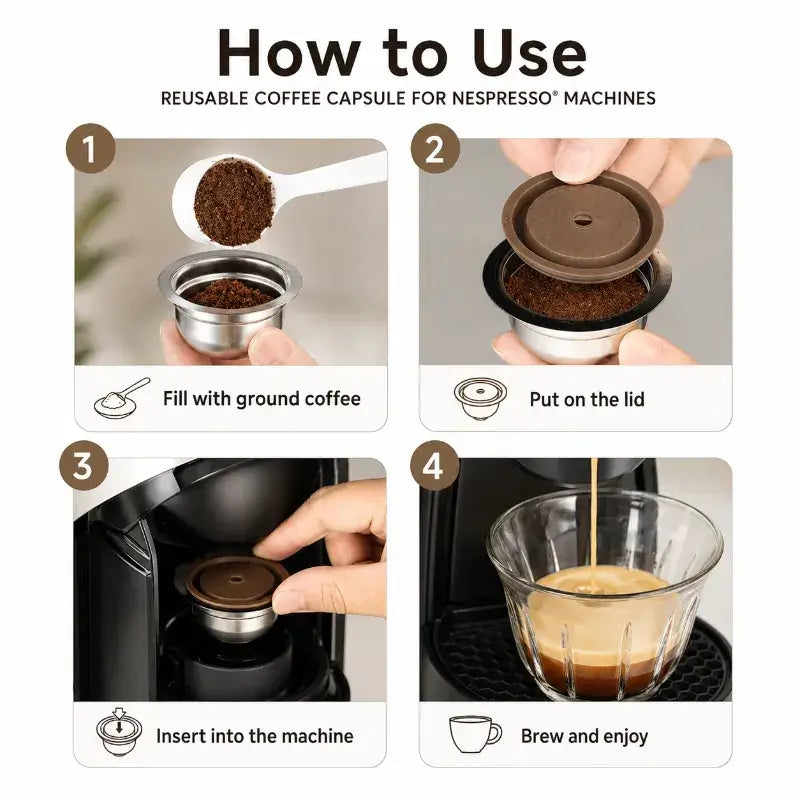 Reusable Nespresso Vertuo Capsule - Stainless Steel Kit