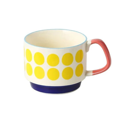 Handcrafted Japanese Ceramic Mug Set – Retro Designs for Tea and Coffee Lovers