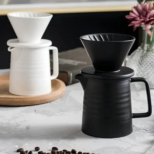 Artisan Stripes V60 Ceramic Coffee Dripper Set