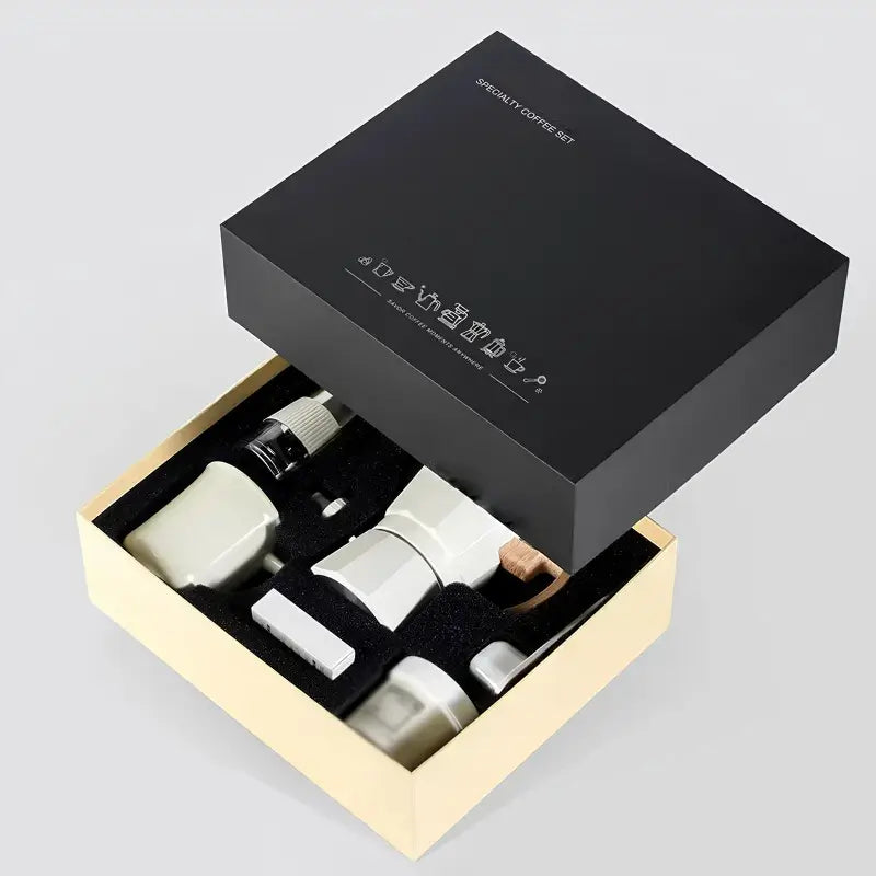 Barista Moka Set – Complete Coffee Gift Kit with Grinder, Mug & Storage