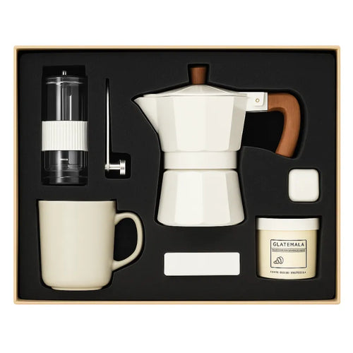 Barista Moka Set – Complete Coffee Gift Kit with Grinder, Mug & Storage