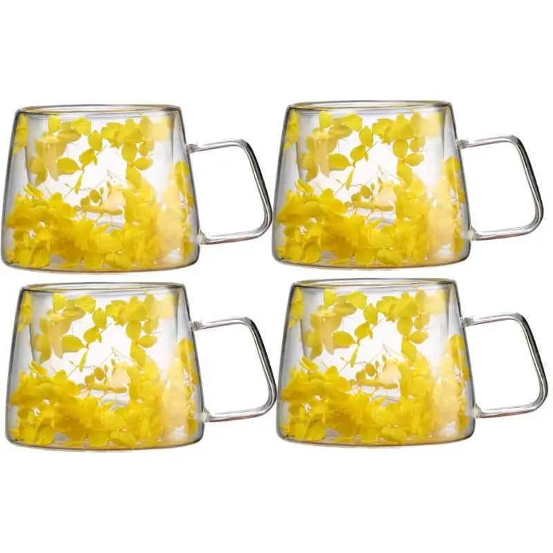 Handcrafted Double Glass Cherry Mug