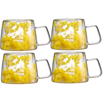 Handcrafted Double Glass Cherry Mug