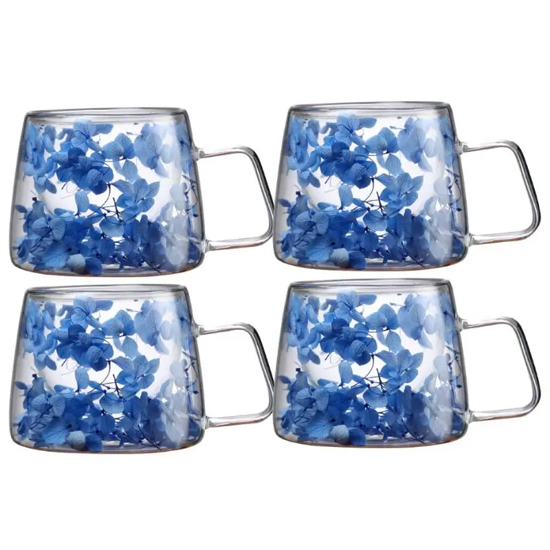 Handcrafted Double Glass Cherry Mug