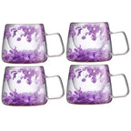 Handcrafted Double Glass Cherry Mug