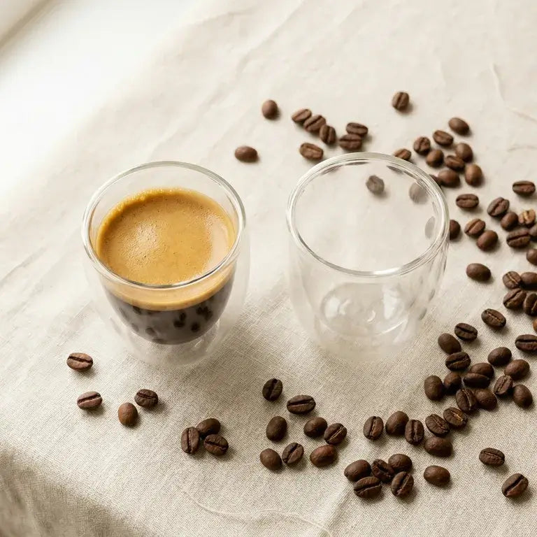 Double-Wall Glass Espresso Cups 80ml — Set of 2