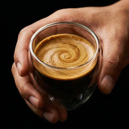 Double-Wall Glass Espresso Cups 80ml — Set of 2