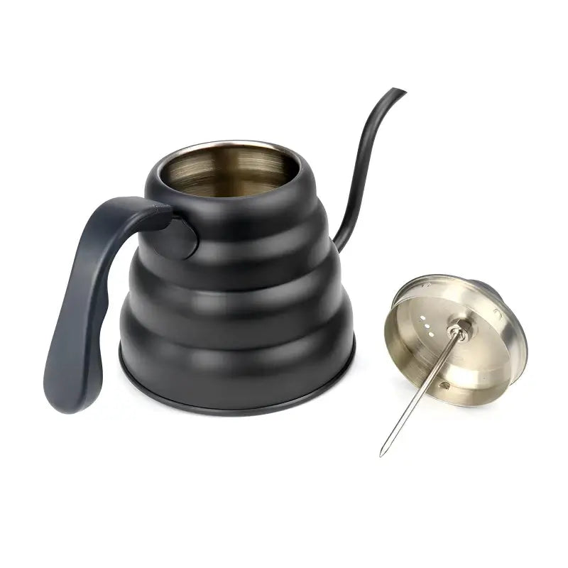 Gooseneck Coffee Kettle with Thermometer – Black Matte