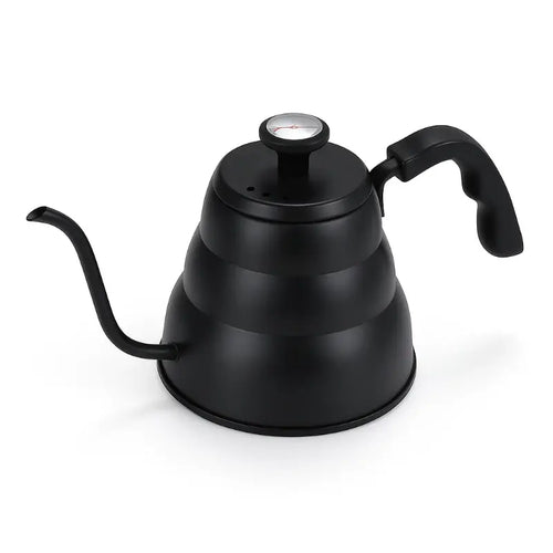 Gooseneck Coffee Kettle with Thermometer – Black Matte