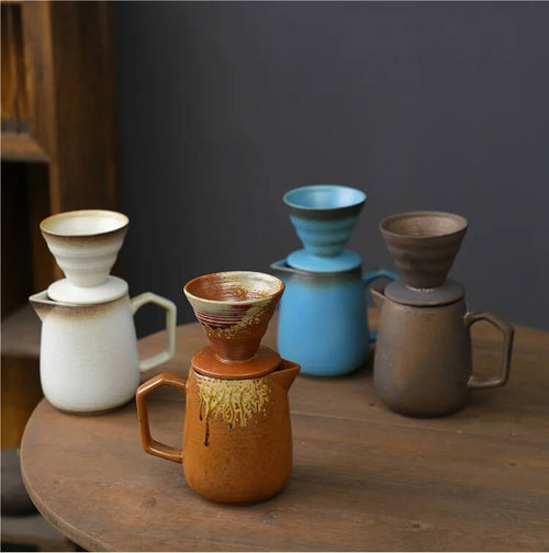 Rustic Handcrafted Ceramic V60 Coffee Set