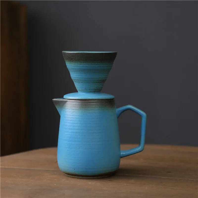 Rustic Handcrafted Ceramic V60 Coffee Set