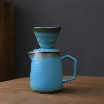 Rustic Handcrafted Ceramic V60 Coffee Set