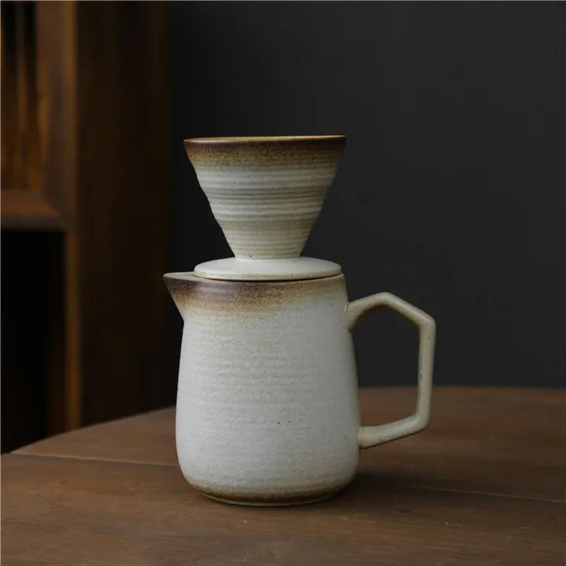 Rustic Handcrafted Ceramic V60 Coffee Set