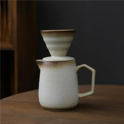 Rustic Handcrafted Ceramic V60 Coffee Set