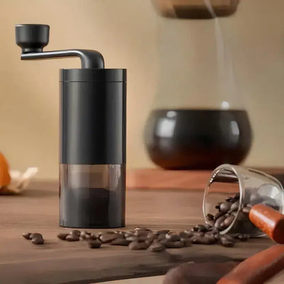Manual Coffee Grinder – Portable Ceramic Burr Grinder with Glass Container