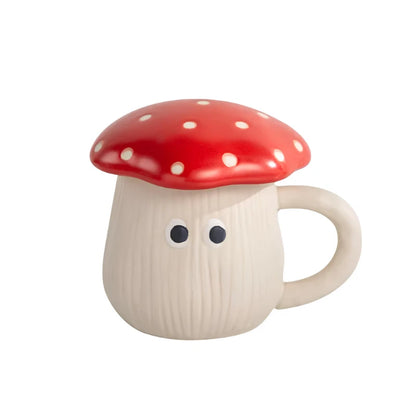 Mushroom Mug - Handcrafted Ceramic Mug with Lid