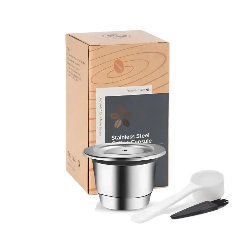 Reusable Stainless Steel Nespresso Capsules for Espresso & Lungo Brewing
