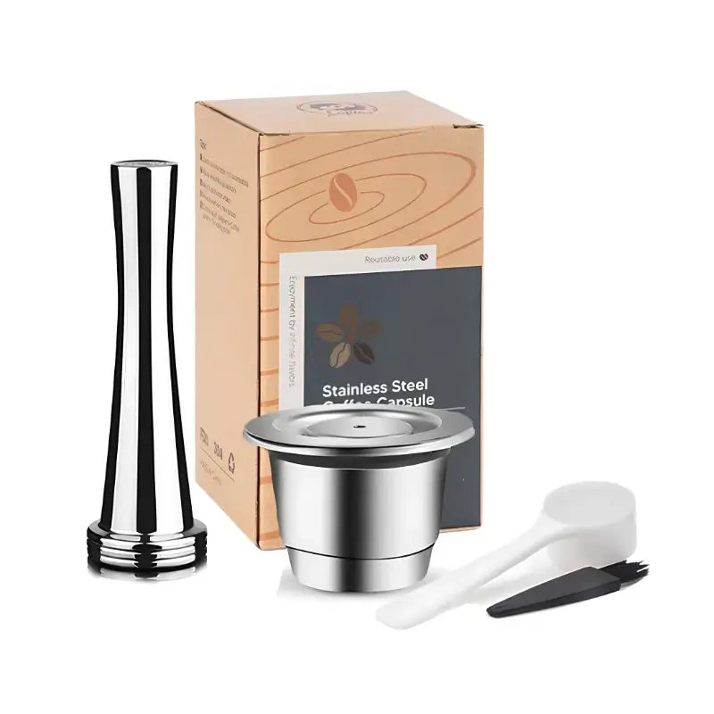 Reusable Stainless Steel Nespresso Capsules for Espresso & Lungo Brewing