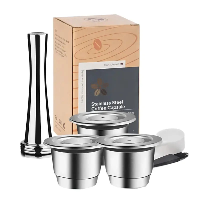 Reusable Stainless Steel Nespresso Capsules for Espresso & Lungo Brewing