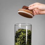 Wood Beans – Airtight Glass Coffee Storage Jar with Wooden Lid